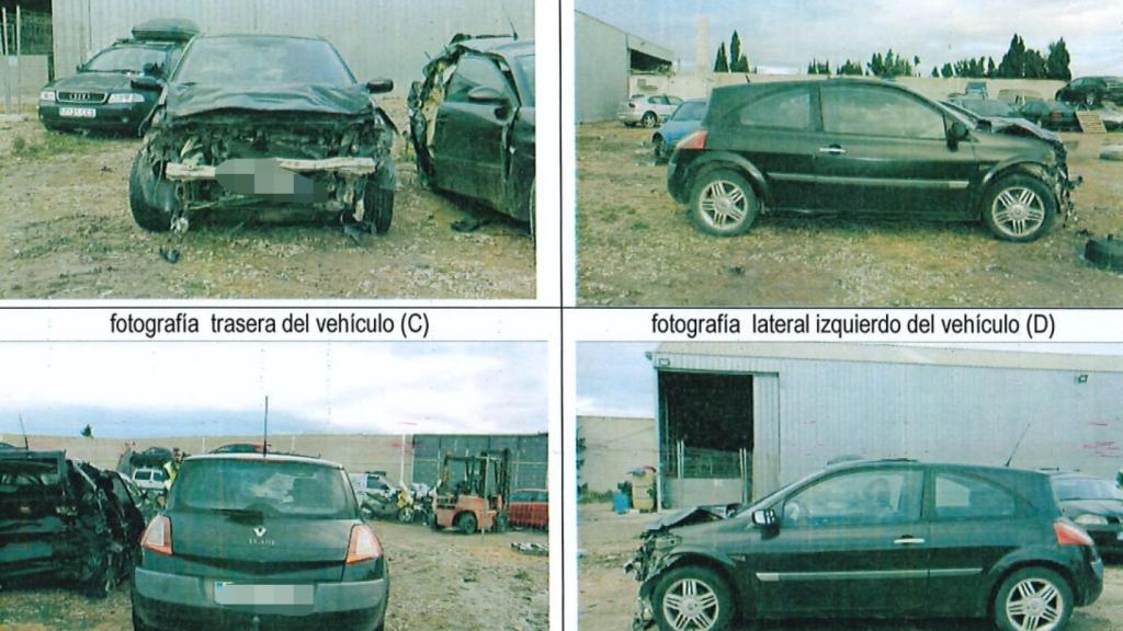El Renault Megane que conducía Samantha terminó sin morro tras colisionar por alcance con el Seat Ibiza en la AP7.