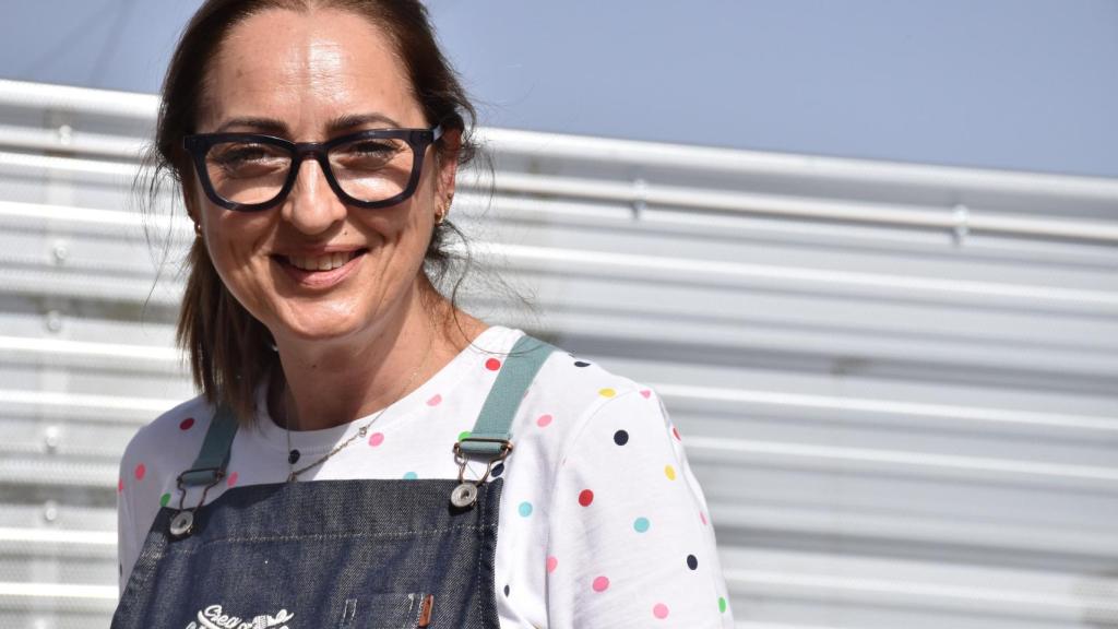 Begoña durante la entrevista