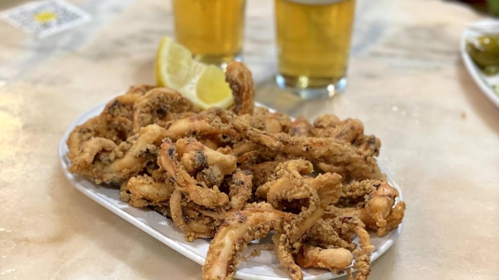 Puntillitas fritas en Cervecería Arganzuela
