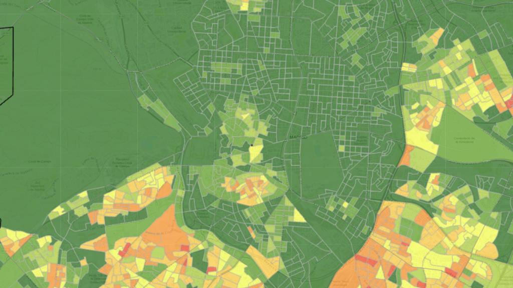 Zona de Madrid centro, que concentra las rentas más altas.