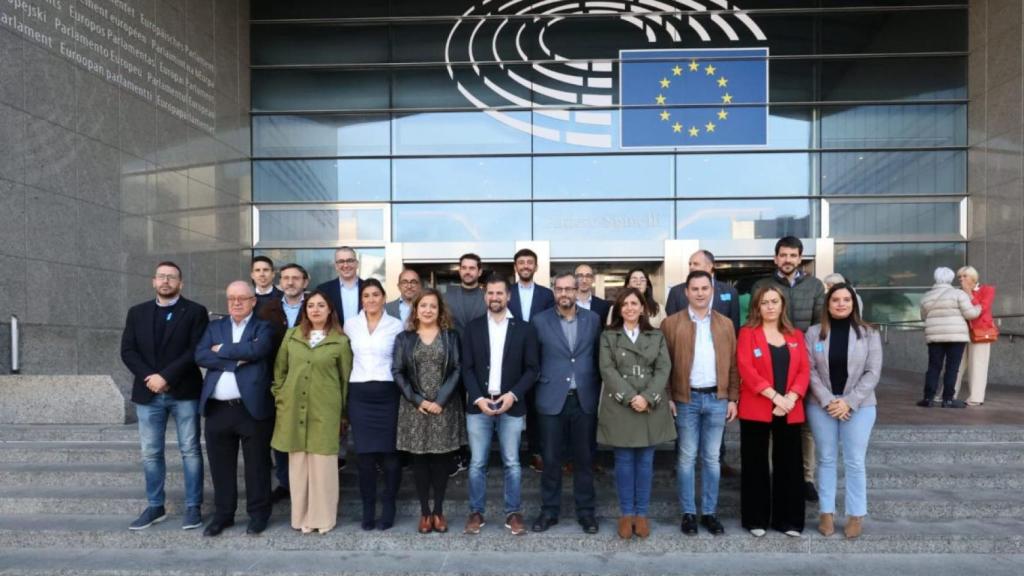 Tudanca momentos antes de presidir el Consejo Territorial en Bruselas.