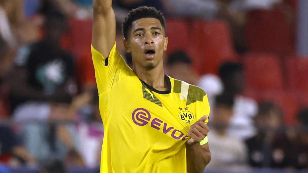 Jude Bellingham, celebrando un gol con el Borussia Dortmund en la temporada 2022/2023