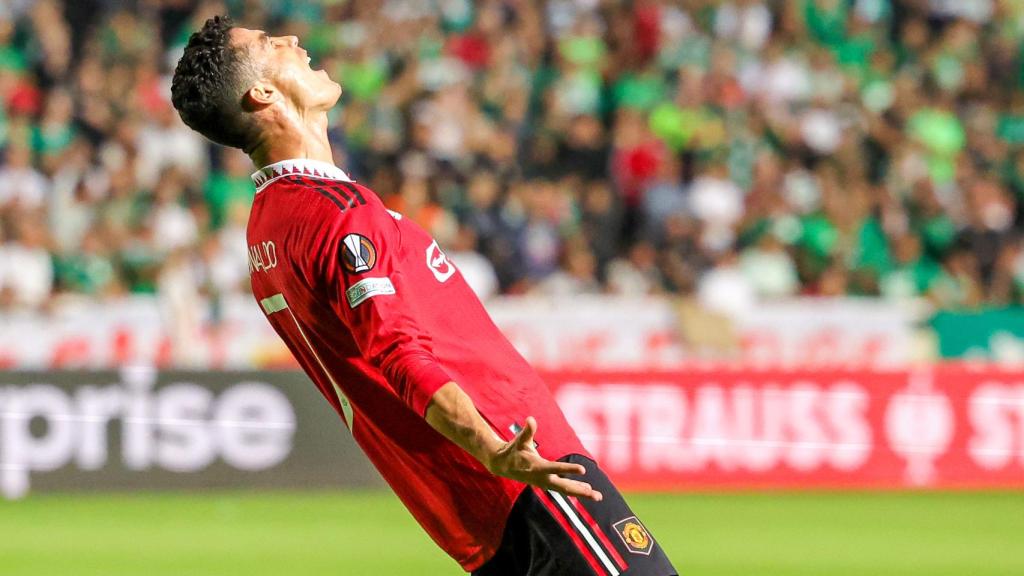 Cristiano Ronaldo, en un partido del Manchester United de la temporada 2022/2023