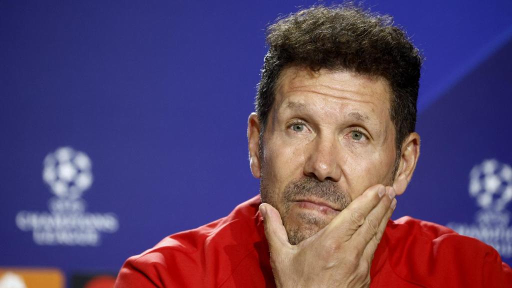El 'Cholo' Simeone, en rueda de prensa de la Champions League con el Atlético de Madrid