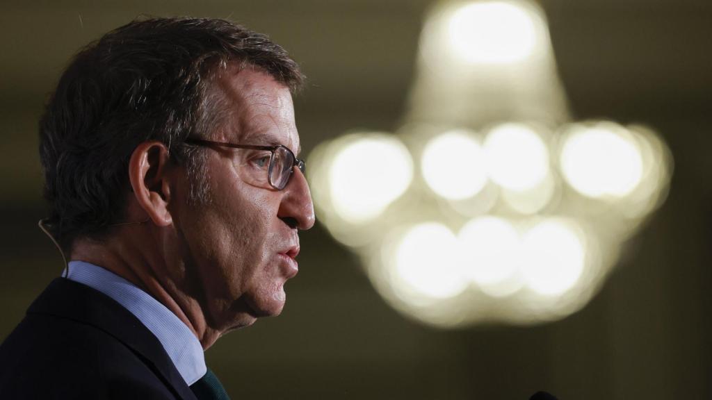 Alberto Núñez Feijóo, este martes en un desayuno organizado por 'El Mundo'.