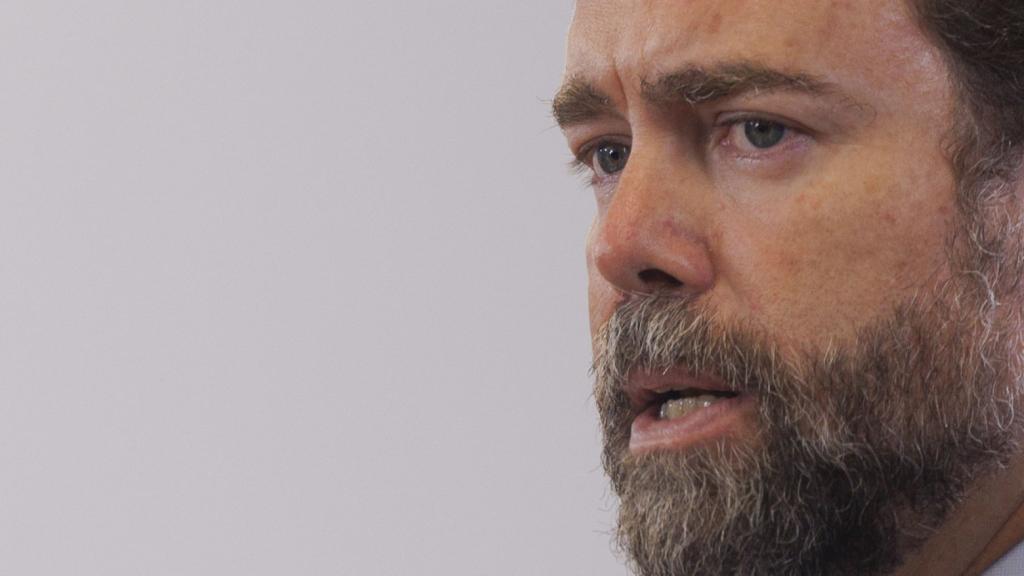 Iván Espinosa de los Monteros, portavoz de Vox en el Congreso, este martes en rueda de prensa.