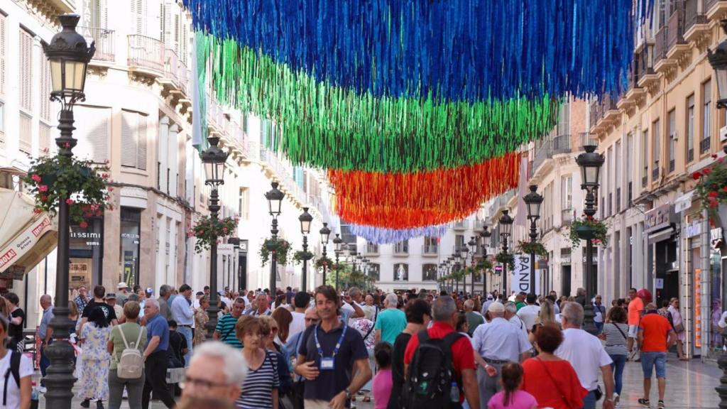 La calle Larios de Málaga capital durante el día de La Noche en Blanco de 2022.
