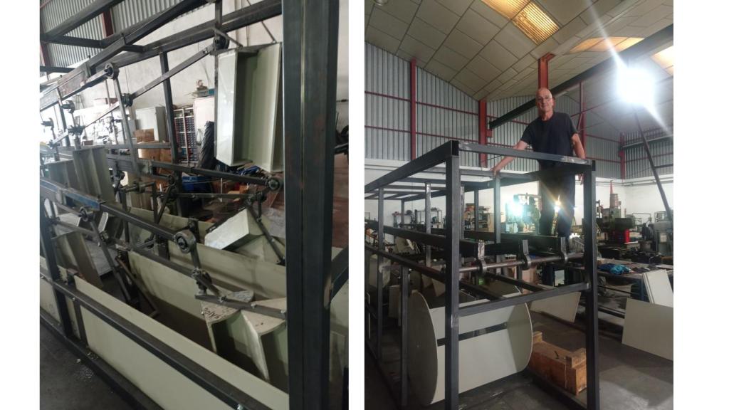 José Martínez con su máquina desde distintos ángulos