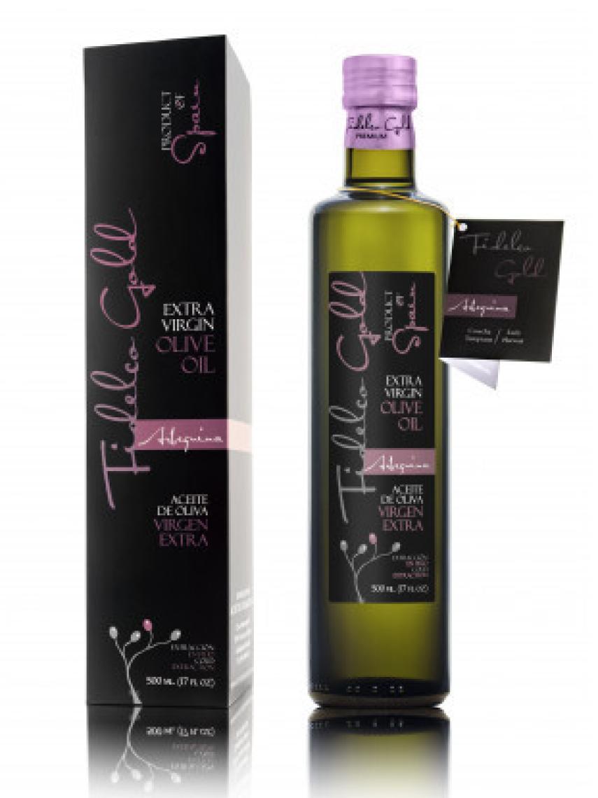 El aceite de oliva Fidelco Gold Arbequina, uno de los AOVE premiados.