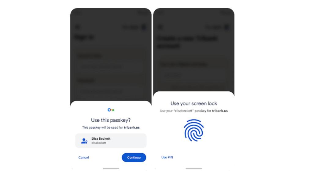Para iniciar sesión en una app o web, sólo tenemos que desbloquear el móvil