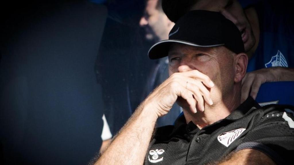 Pepe Mel durante el Leganés-Málaga CF