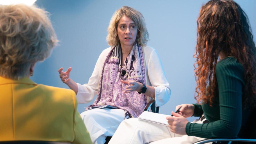 Teresa López durante la charla con Enclave ODS por el Día Internacional de las Mujeres Rurales.
