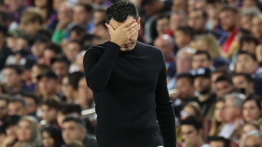 Xavi Hernández, en el Barcelona - Inter de Milán de la Champions League 2022/2023