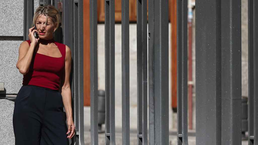 Yolanda Díaz, vicepresidenta segunda y ministra de Trabajo, en el Congreso, este jueves.
