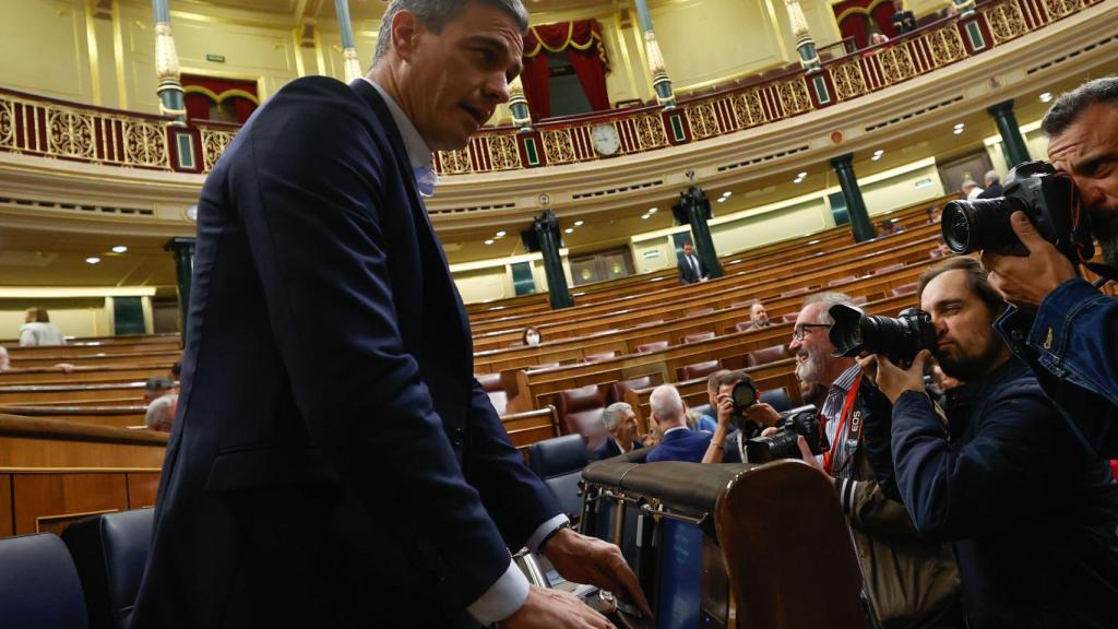 Pedro Sánchez en el Congreso de los Diputados.