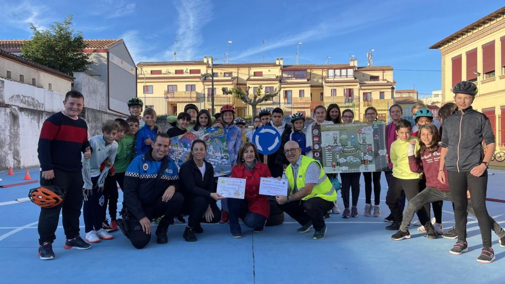 Alumnos participantes en la jornada de Educación Vial en Guijuelo