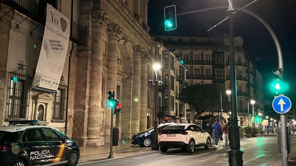 Momento de la presencia de la Policía Nacional en la iglesia
