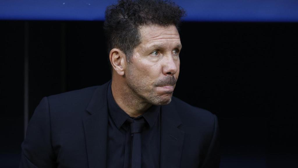 Simeone, durante el partido de Champions League frente al Brujas.