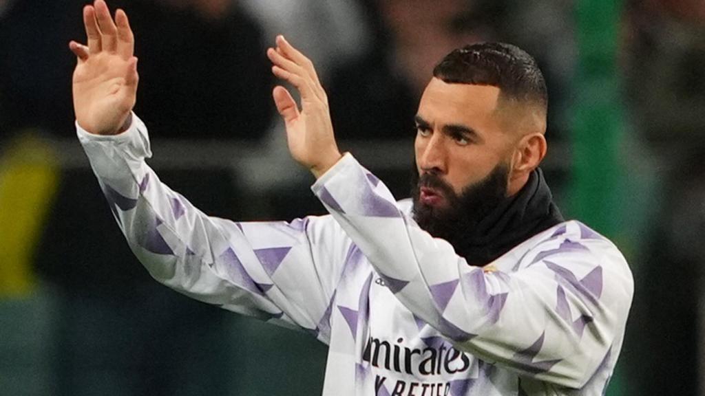 Benzema, antes de enfrentarse al Shakthar Donetsk.