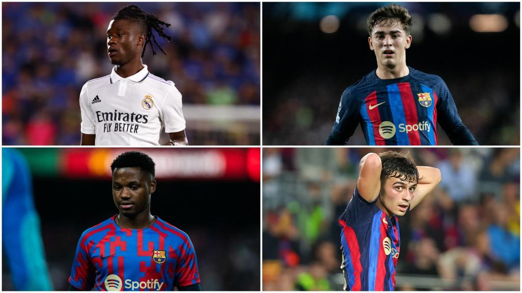 Camavinga, Gavi, Pedri y Ansu Fati