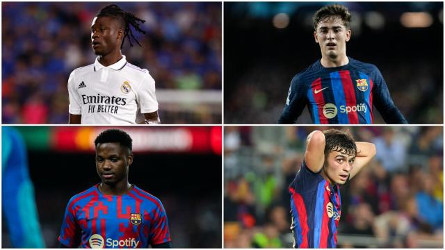 Camavinga, Gavi, Pedri y Ansu Fati