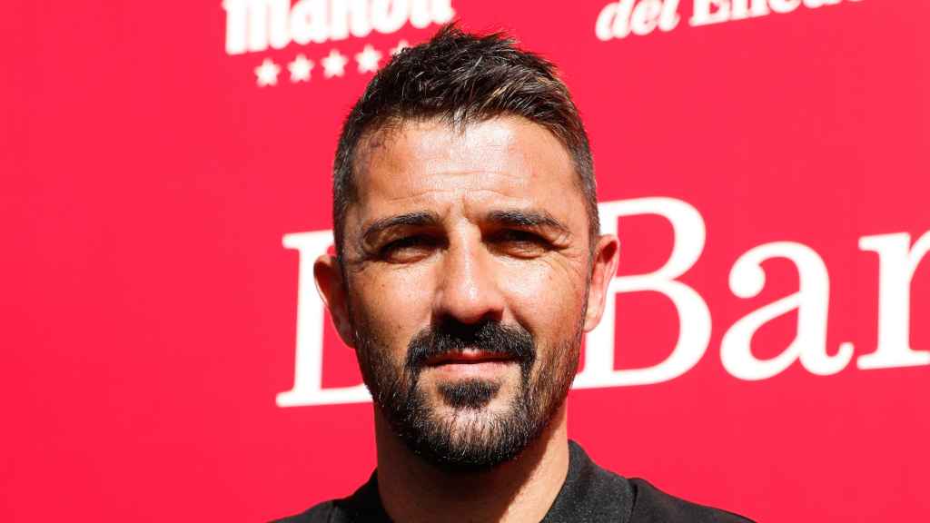 David Villa durante un acto de LaLiga
