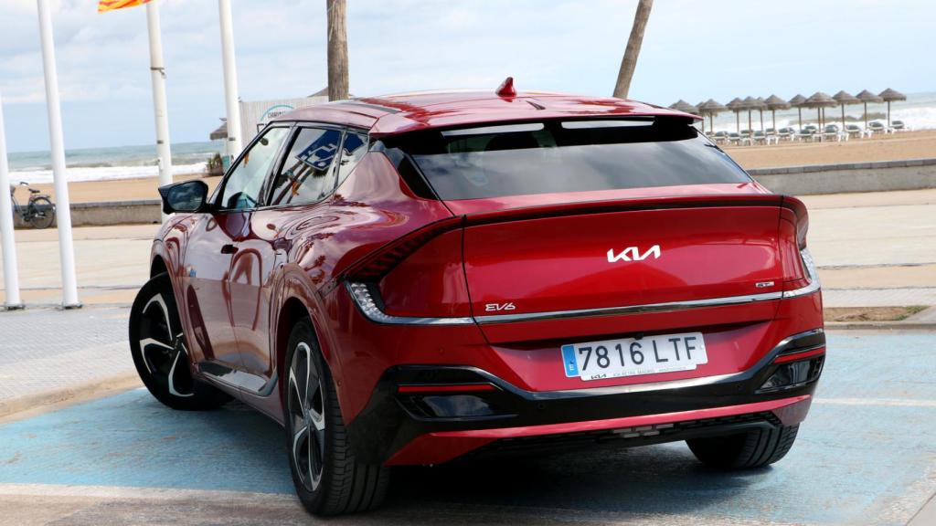 El coche eléctrico ya en Valencia tras el viaje desde Madrid.