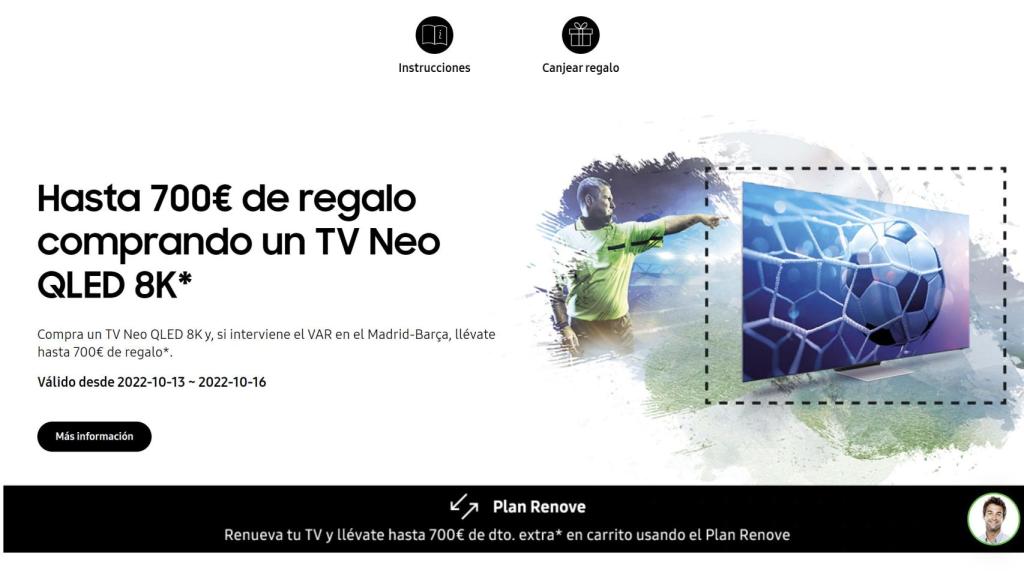 Oferta Cash Back de Samsung