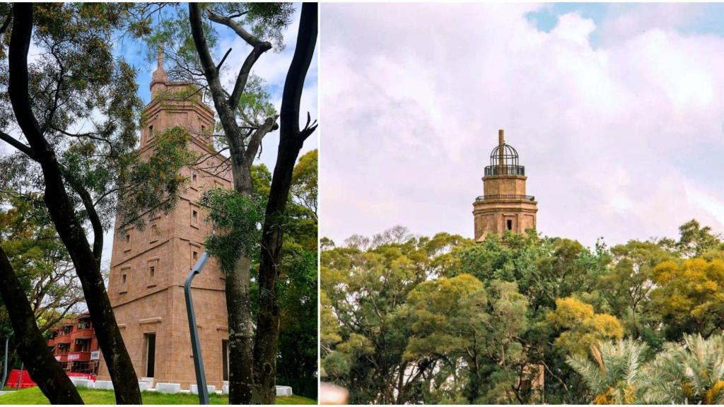 Réplica de la Torre de Hércules en la ciudad de Shenzhen.