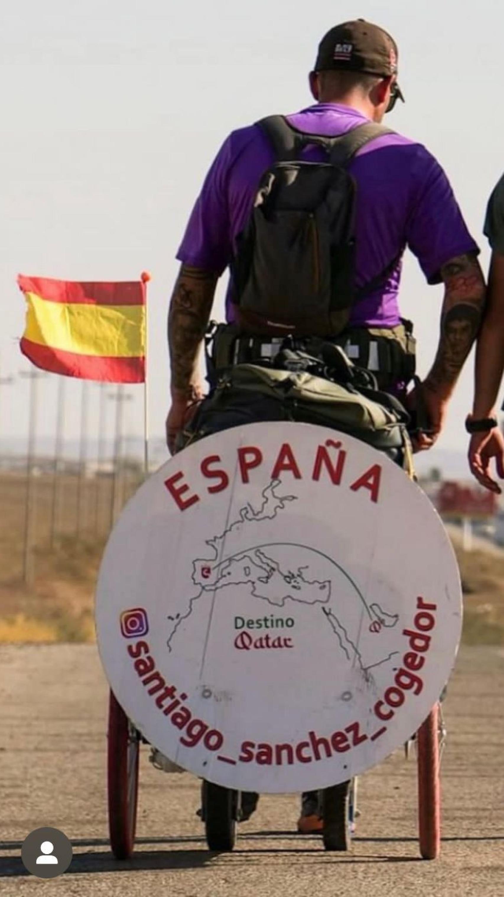 Santiago Sánchez Cogedor, en su viaje al Mundial de Qatar