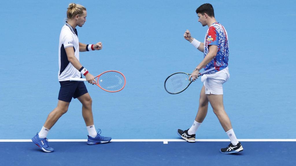 David Vega, junto a su compañero Matos en el torneo de Tokio.