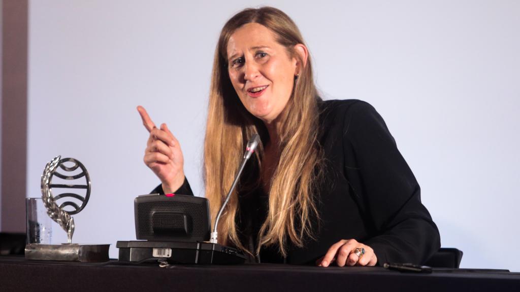 Luz Gabás, durante la rueda prensa del Premio Planeta 2022. Foto: Kike Rincón (EuropaPress)