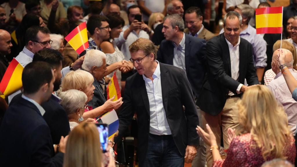 Alberto Núñez Feijóo en la Convención del PP en Canarias este domingo.