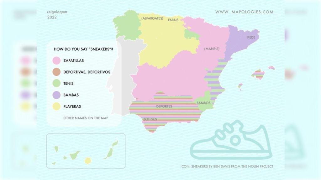Mapa del calzado deportivo.