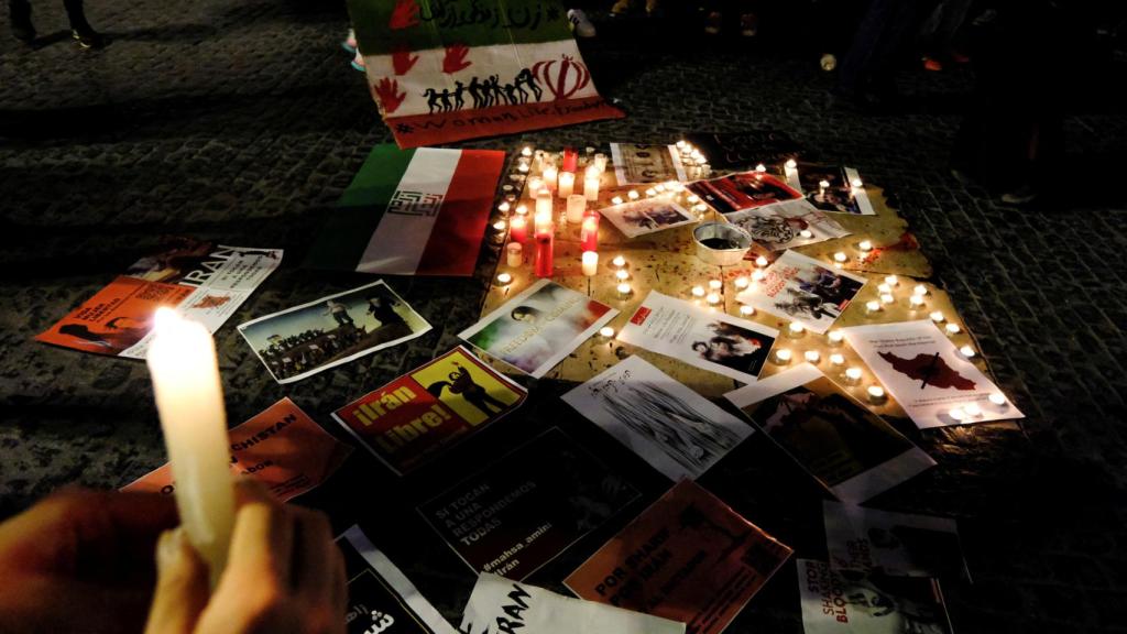 Tributo a Mahsa Amini en Barcelona este pasado sábado.