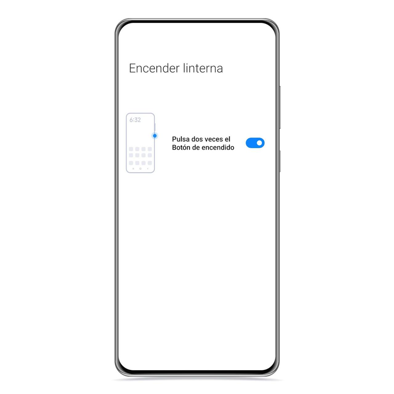 Encender linterna con doble pulsación