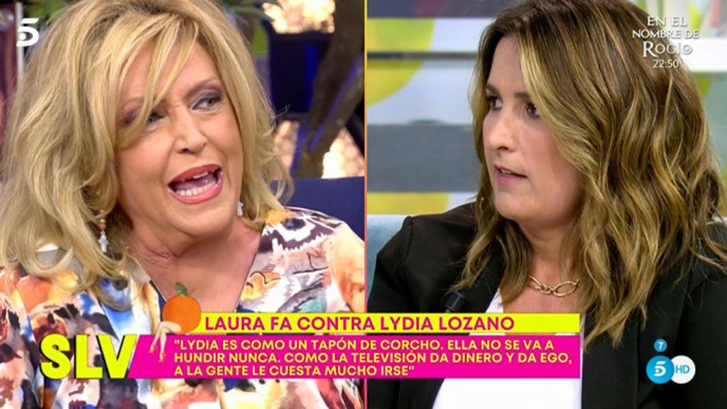 Lydia Lozano se enfrenta a Laura Fa en 'Sálvame'.