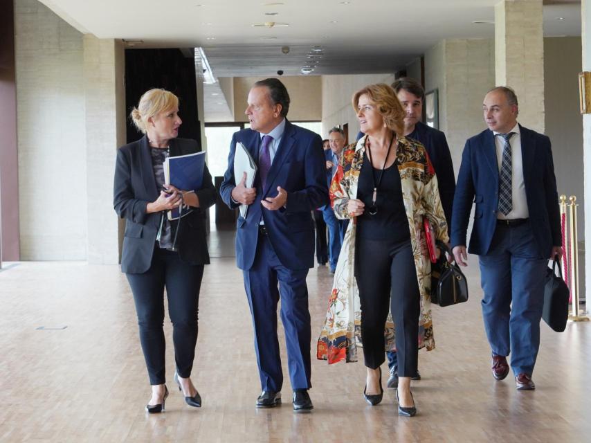 El presidente del Consejo de Cuentas, Mario Amilivia, antes de su comparecencia de este lunes.