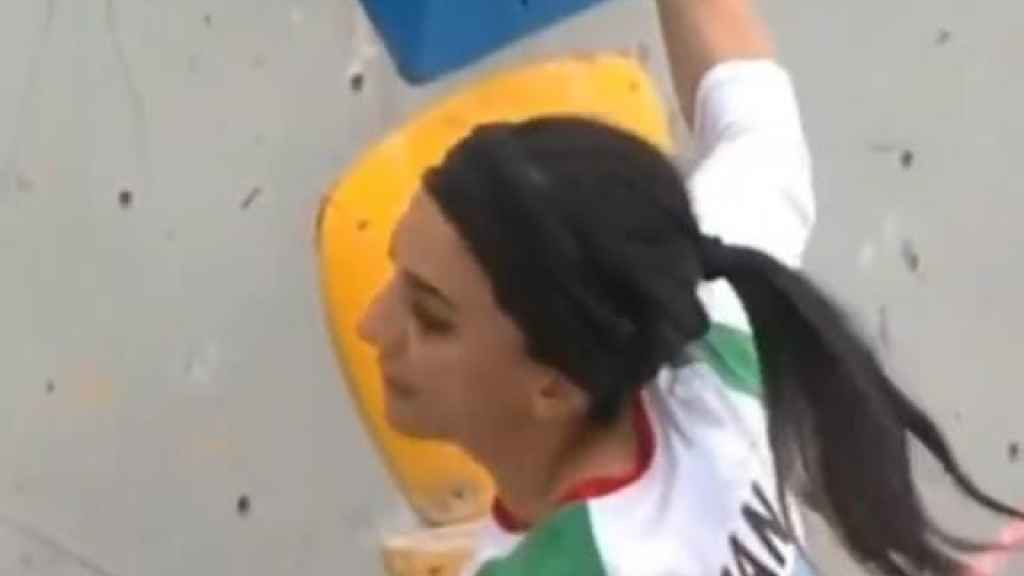 Rekabi, durante la prueba