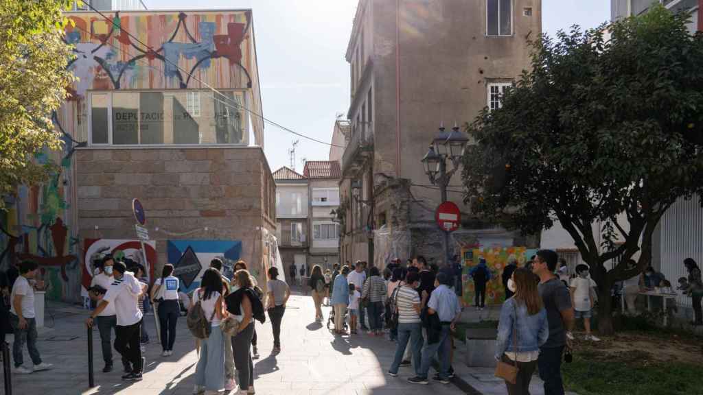 Una edición anterior de las Jornadas de Arte Urbano en Vigo.