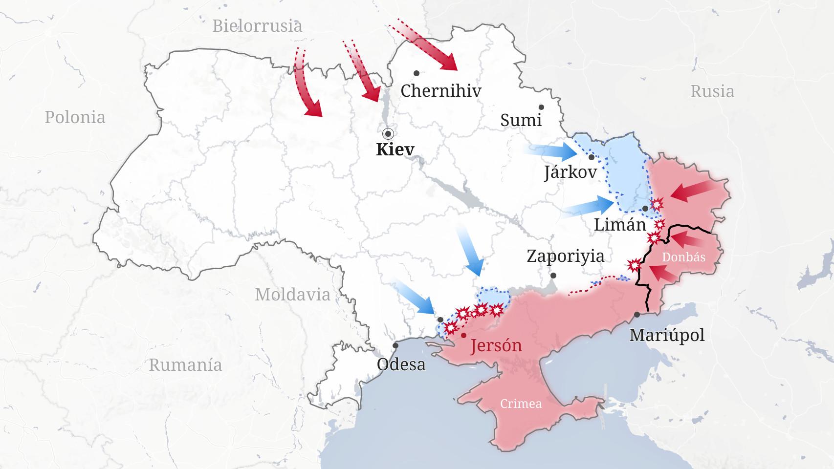 Fuente: ISW, Ministerio de Defensa de Reino Unido, elaboración propia