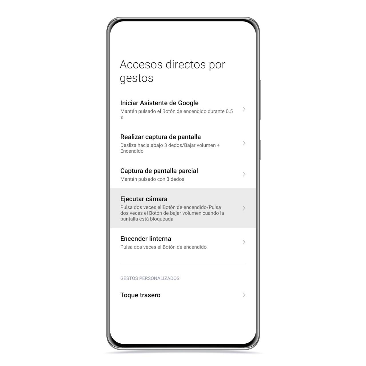 Ejecutar cámara en Xiaomi