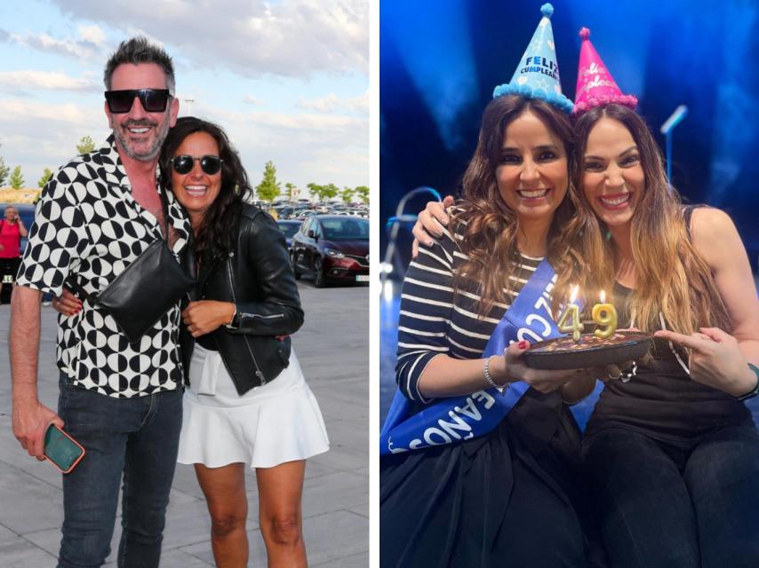La periodista con dos grandes amigos, David Valldeperas y Nerea Garmendia.