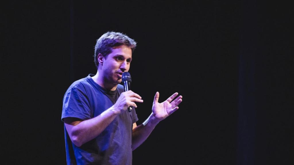 El cómico en pleno espectáculo