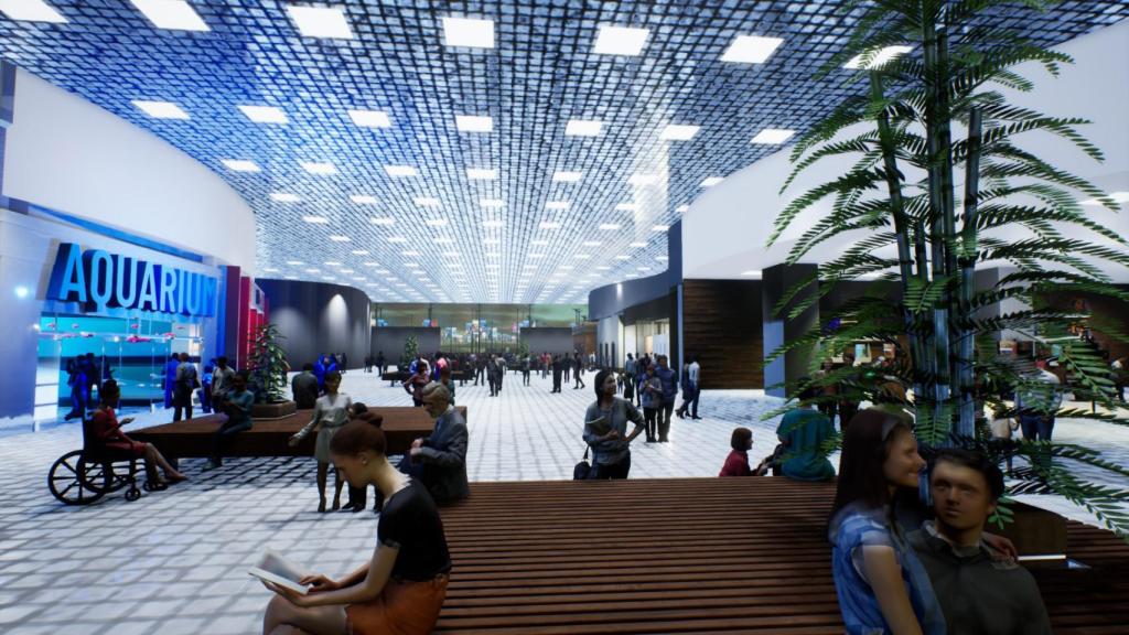 Un centro comercial en el mundo del metaverso