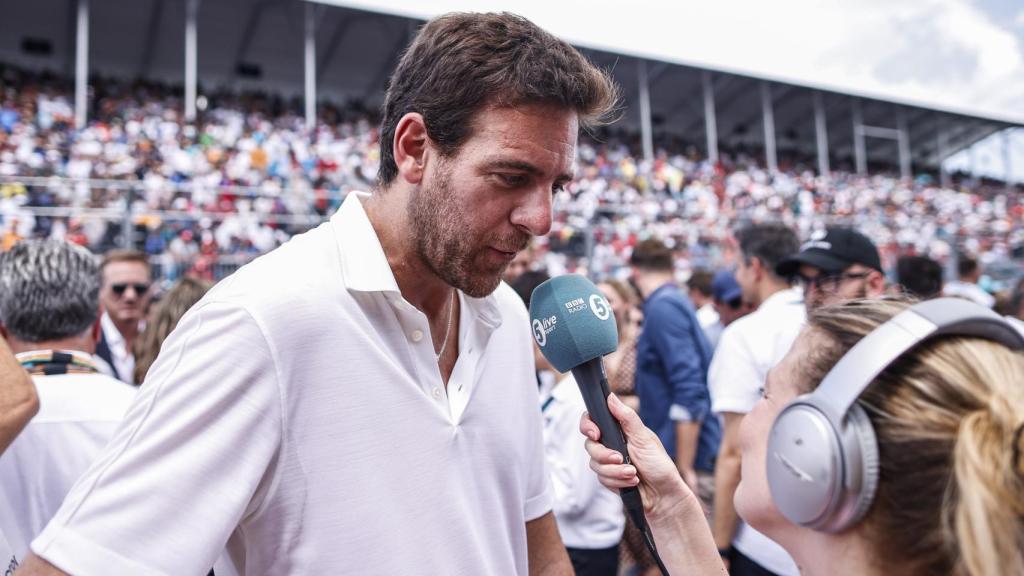 Juan Martín del Potro durante el Gran Premio de Miami de Fórmula 1