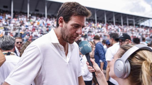 Juan Martín del Potro durante el Gran Premio de Miami de Fórmula 1
