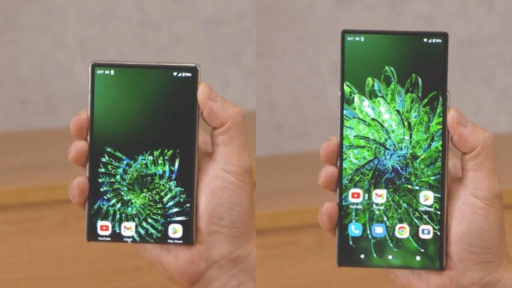El prototipo de móvil enrollable de Lenovo puede hacerse más grande