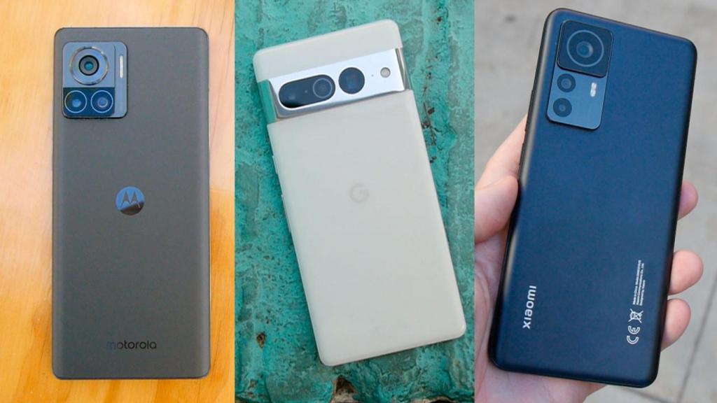 Comparativa entre el  Pixel 7 Pro, Xiaomi 12T Pro y Motorola Edge 30 Pro