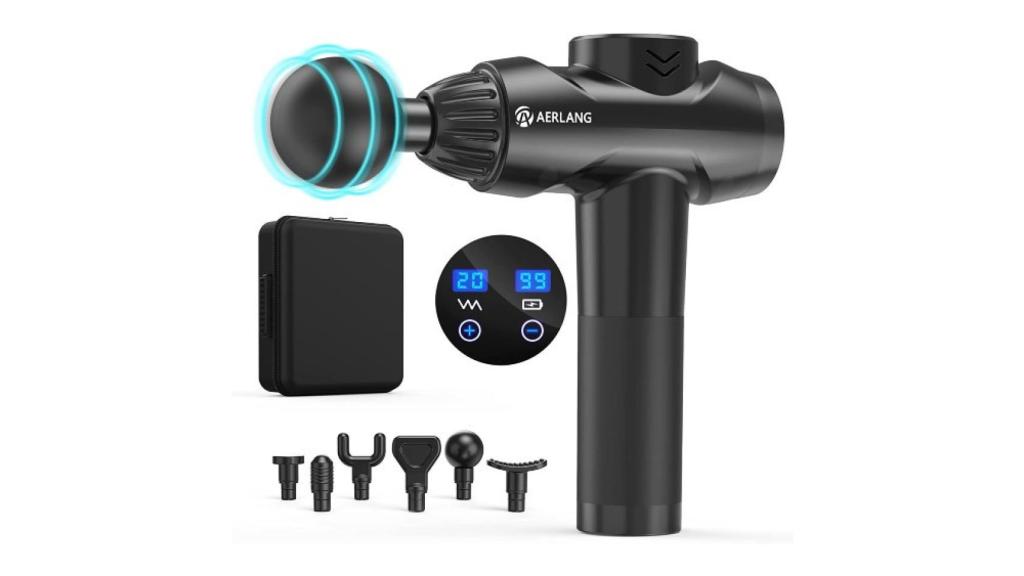 Pistola de masaje con pantalla LCD de Aerlang